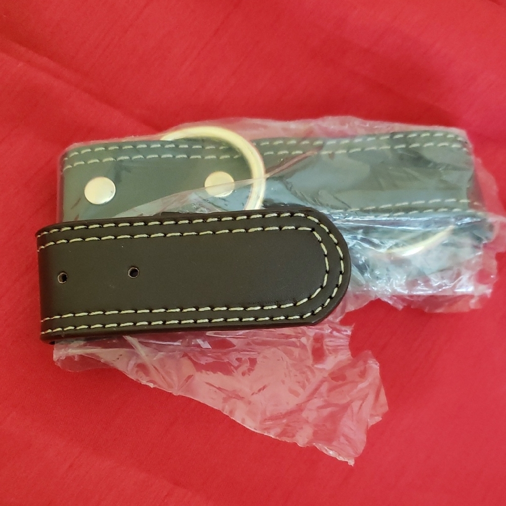 NEW Leather Large Dog Collar